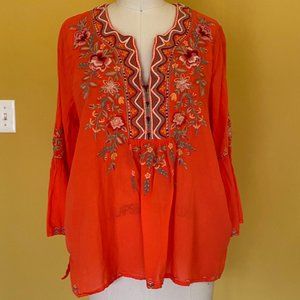 Johnny Was Embroidered Woven Tunic